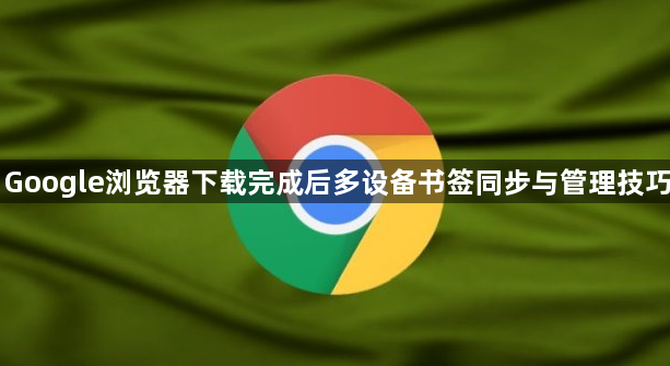 Google浏览器下载完成后多设备书签同步与管理技巧1