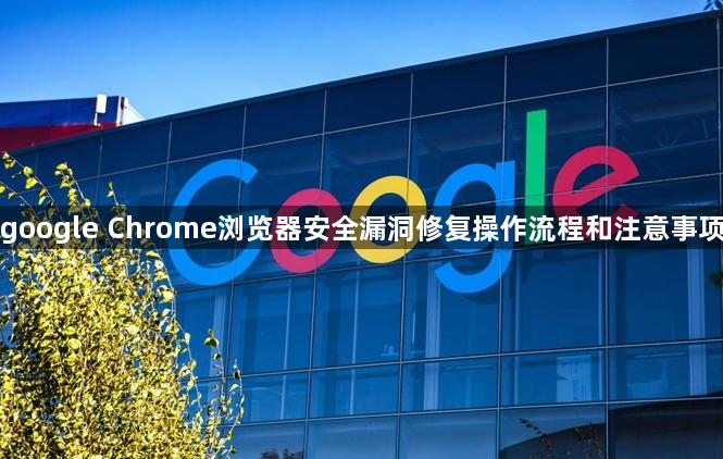 google Chrome浏览器安全漏洞修复操作流程和注意事项1