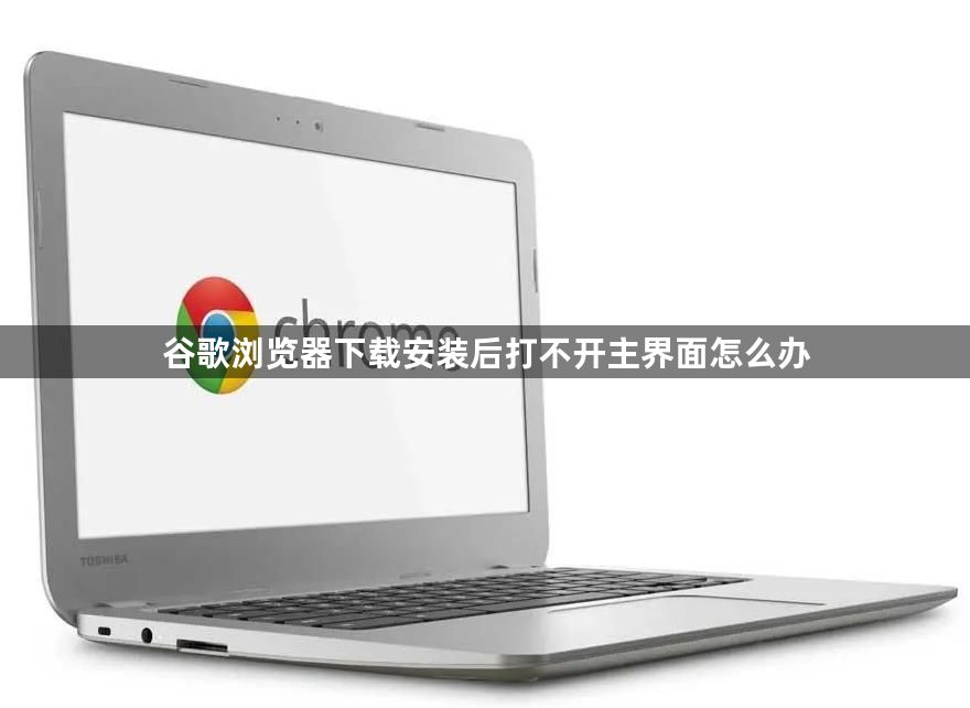 谷歌浏览器下载安装后打不开主界面怎么办1
