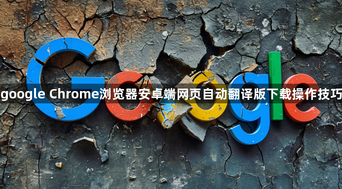 google Chrome浏览器安卓端网页自动翻译版下载操作技巧1