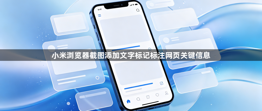 小米浏览器截图添加文字标记标注网页关键信息1