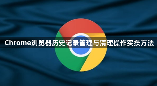 Chrome浏览器历史记录管理与清理操作实操方法1