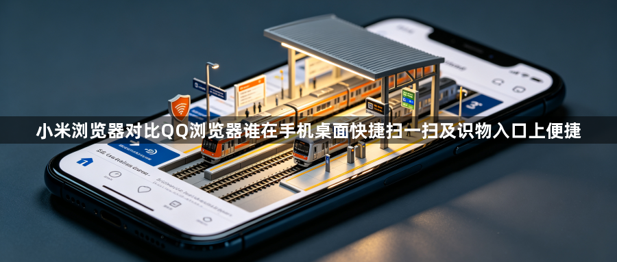 小米浏览器对比QQ浏览器谁在手机桌面快捷扫一扫及识物入口上便捷1