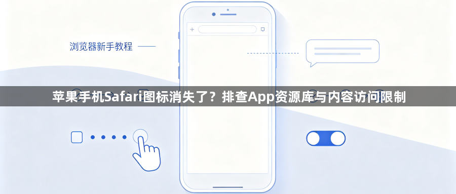 苹果手机Safari图标消失了？排查App资源库与内容访问限制1