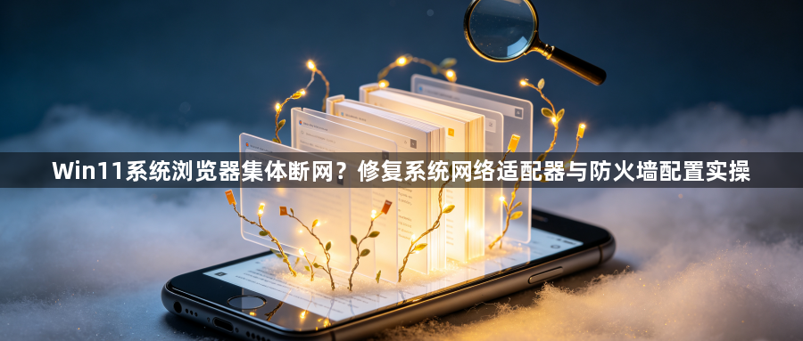 Win11系统浏览器集体断网?修复系统网络适配器与防火墙配置实操1