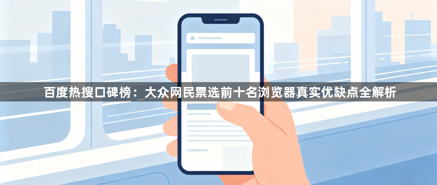 百度热搜口碑榜:大众网民票选前十名浏览器真实优缺点全解析1