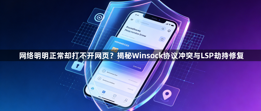 网络明明正常却打不开网页?揭秘Winsock协议冲突与LSP劫持修复1