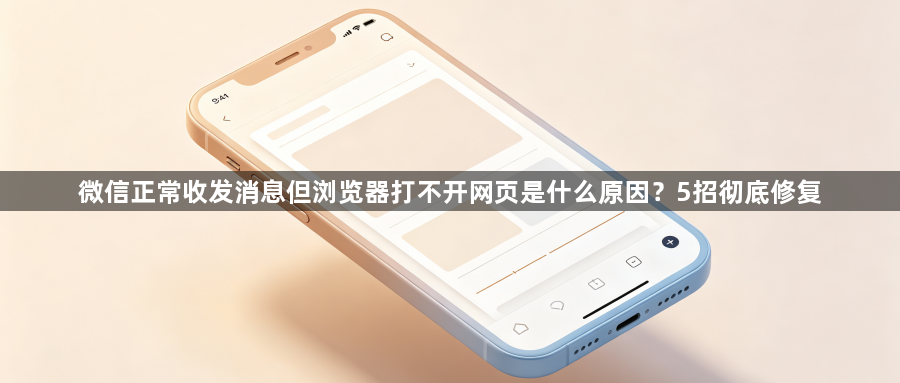 微信正常收发消息但浏览器打不开网页是什么原因?5招彻底修复1