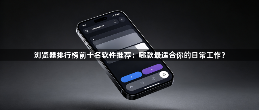 浏览器排行榜前十名软件推荐：哪款最适合你的日常工作？1