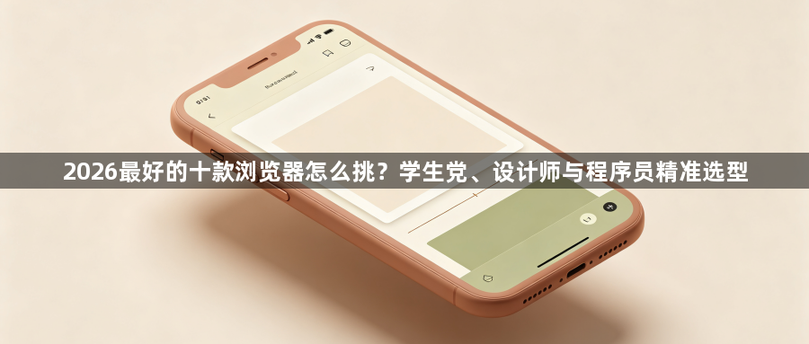 2026最好的十款浏览器怎么挑?学生党、设计师与程序员精准选型1