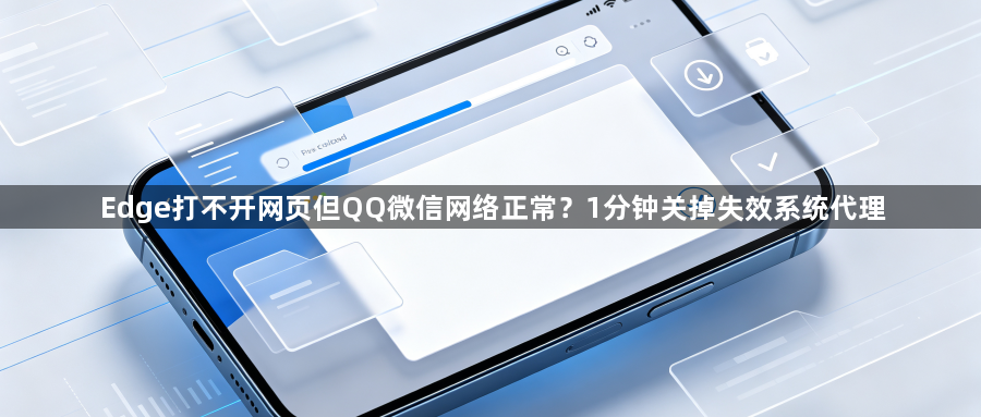 Edge打不开网页但QQ微信网络正常？1分钟关掉失效系统代理1