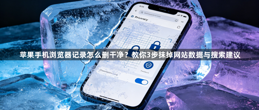 苹果手机浏览器记录怎么删干净?教你3步抹掉网站数据与搜索建议1