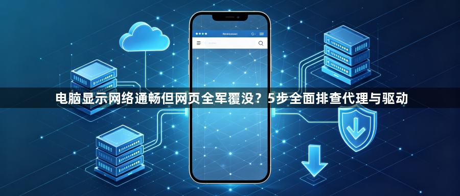 电脑显示网络通畅但网页全军覆没?5步全面排查代理与驱动1