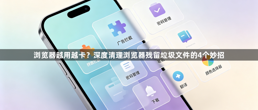 浏览器越用越卡？深度清理浏览器残留垃圾文件的4个妙招1
