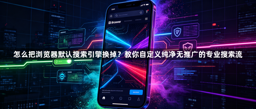 怎么把浏览器默认搜索引擎换掉?教你自定义纯净无推广的专业搜索流1