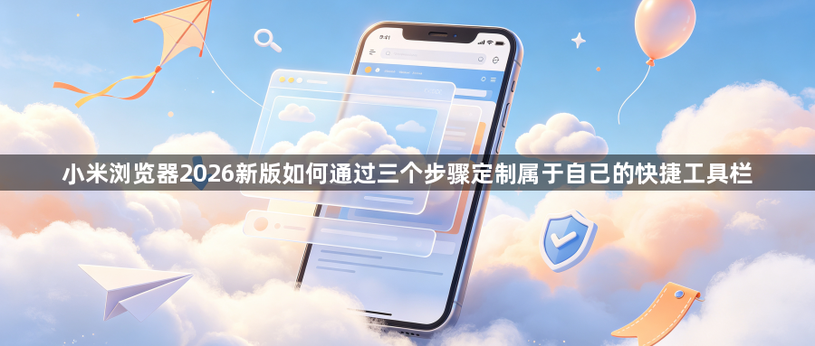 小米浏览器2026新版如何通过三个步骤定制属于自己的快捷工具栏1