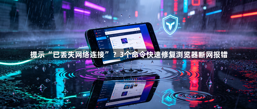 提示“已丢失网络连接”?3个命令快速修复浏览器断网报错1