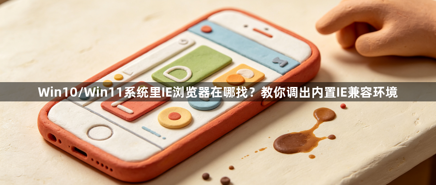 Win10/Win11系统里IE浏览器在哪找?教你调出内置IE兼容环境1